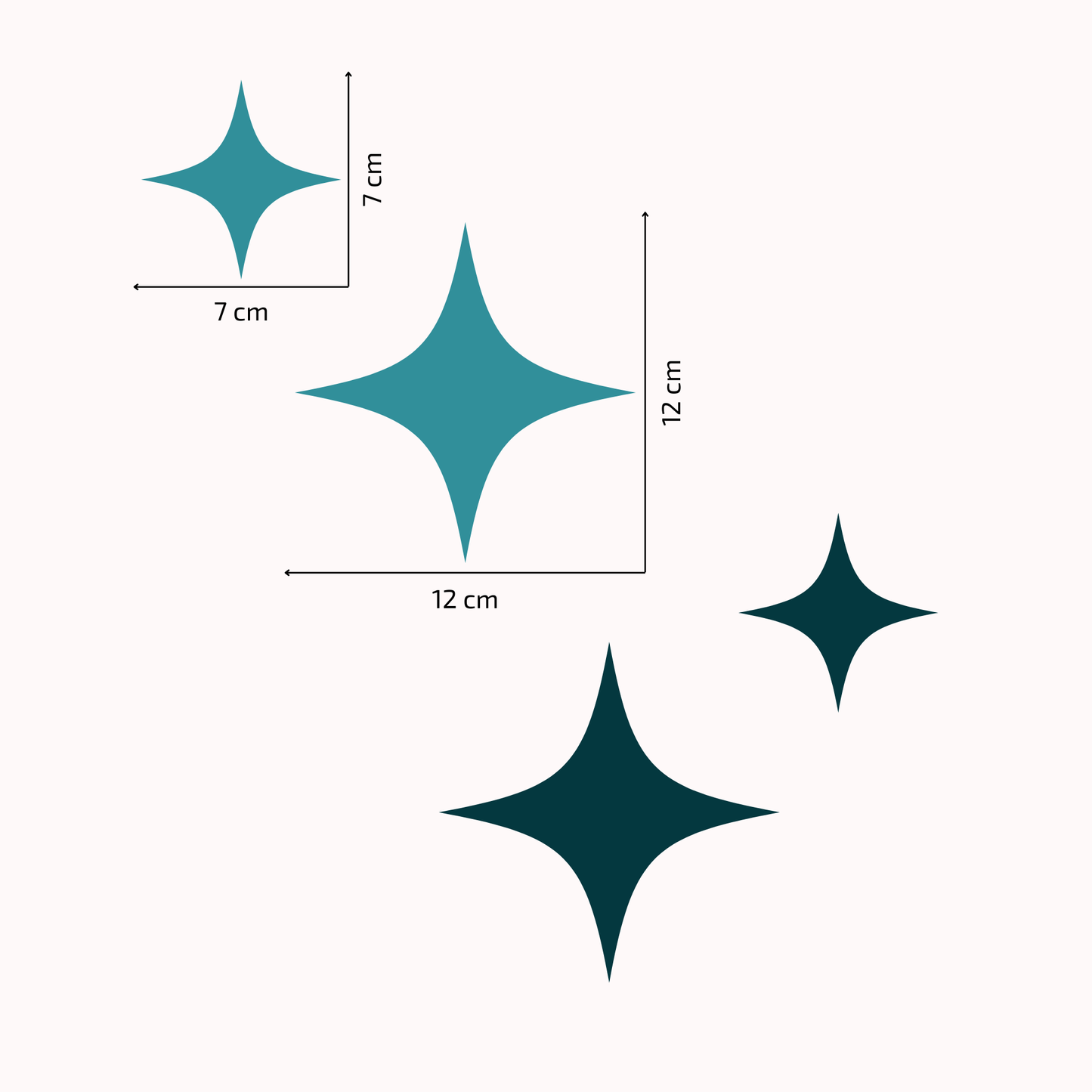 Textile Wall Sticker “Stars” Blue-green colors