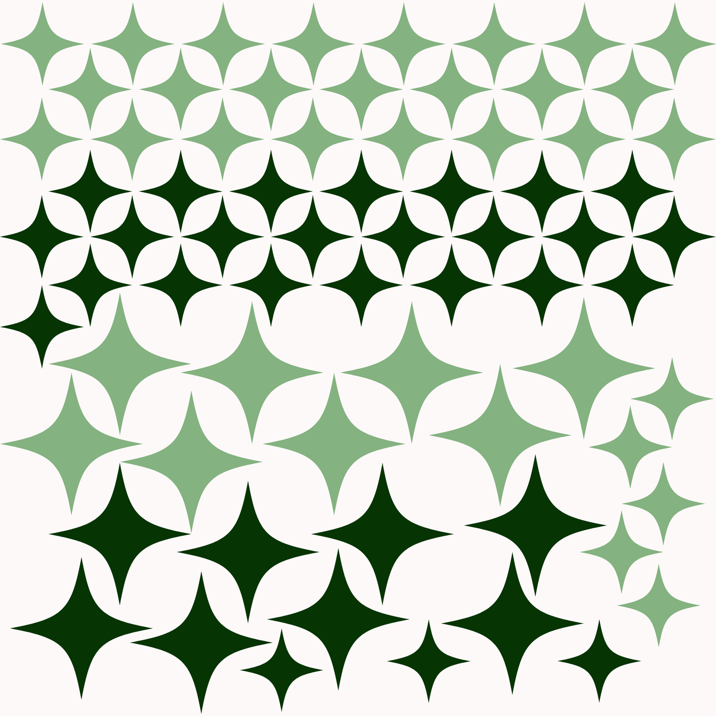Textile Wall Sticker “Stars” Bottle green colors