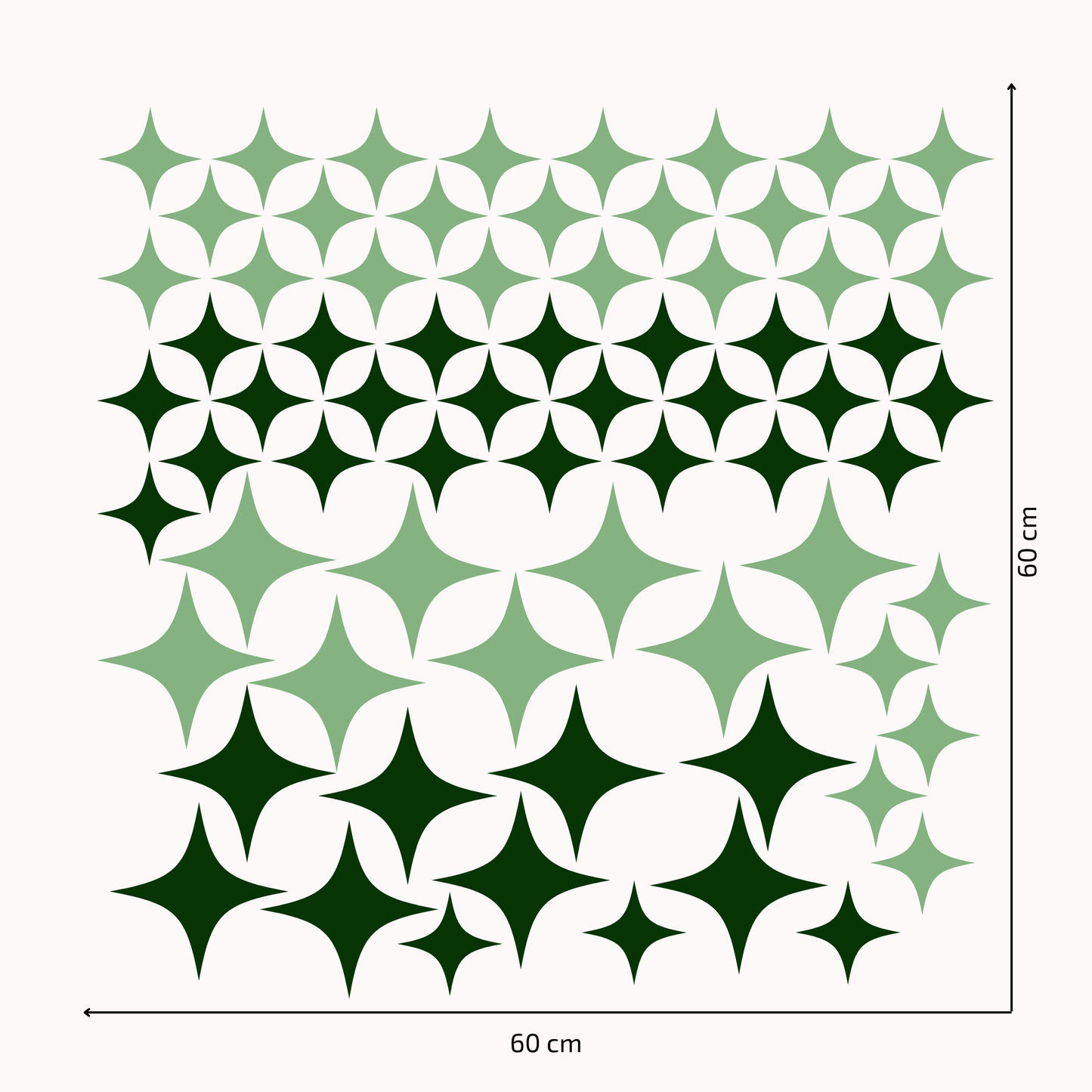 Textile Wall Sticker “Stars” Bottle green colors