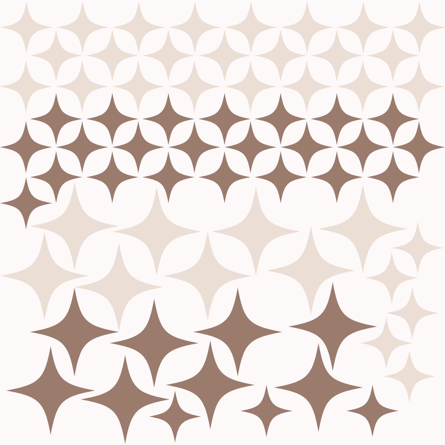 Textile Wall Sticker “Stars” Brown colors