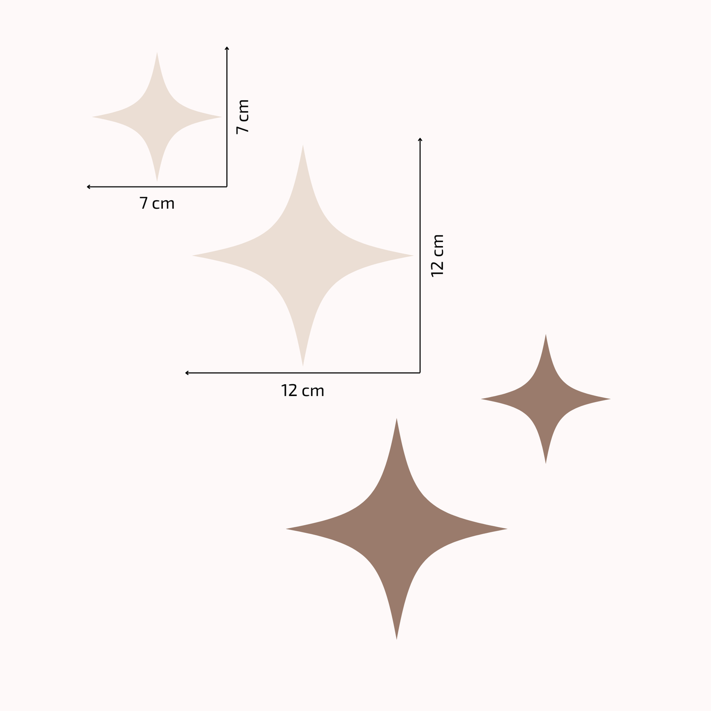 Textile Wall Sticker “Stars” Brown colors