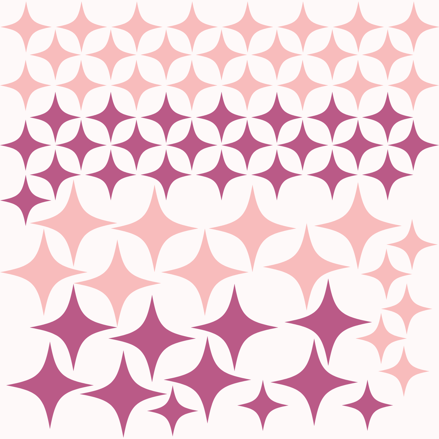Textile Wall Sticker “Stars” Candy pink colors