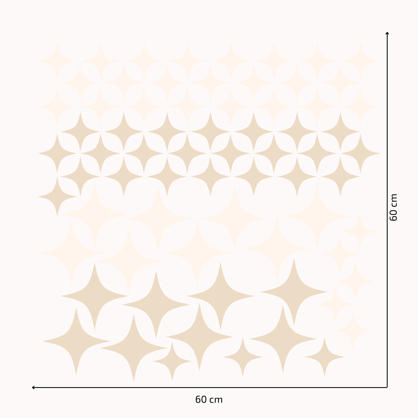 Textile Wall Sticker “Stars” Cream colors