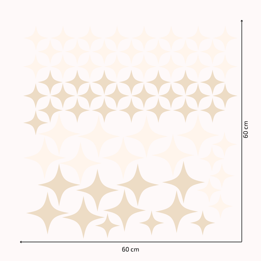 Textile Wall Sticker “Stars” Cream colors