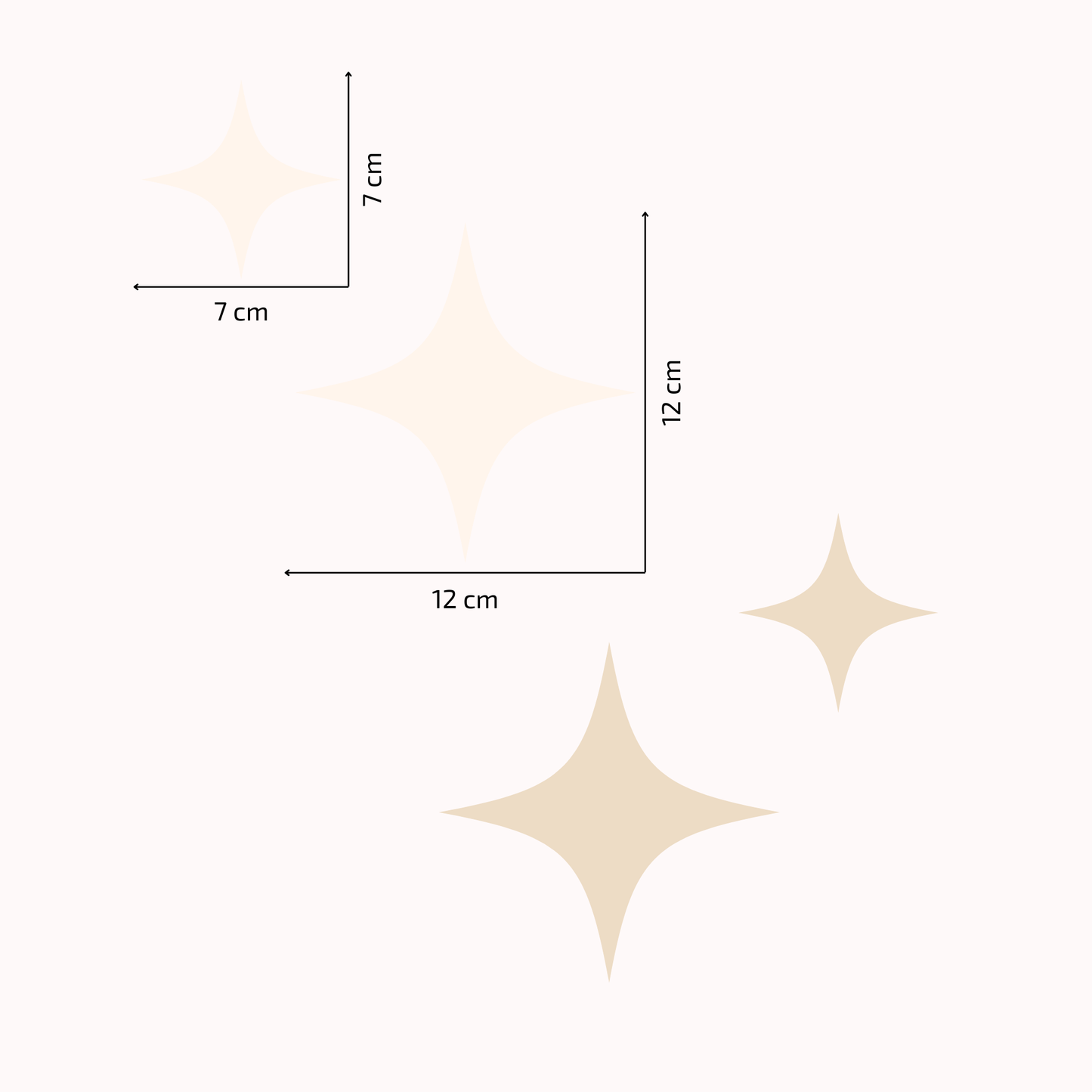 Textile Wall Sticker “Stars” Cream colors