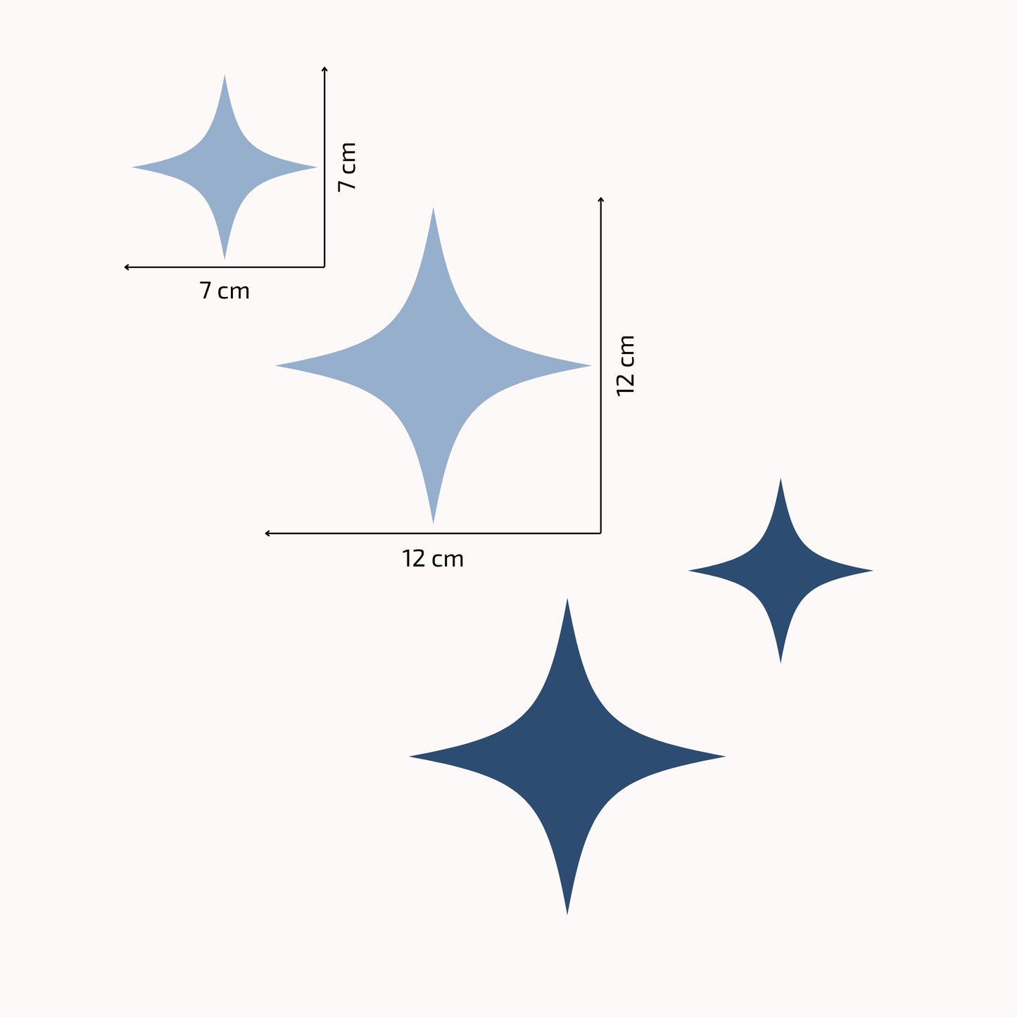 Textile Wall Sticker “Stars” Dark blue colors