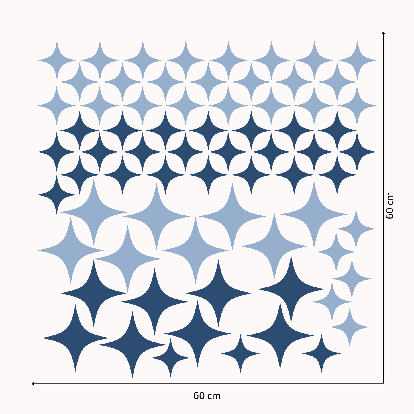 Textile Wall Sticker “Stars” Dark blue colors