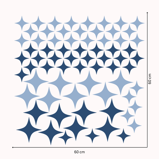 Textile Wall Sticker “Stars” Dark blue colors