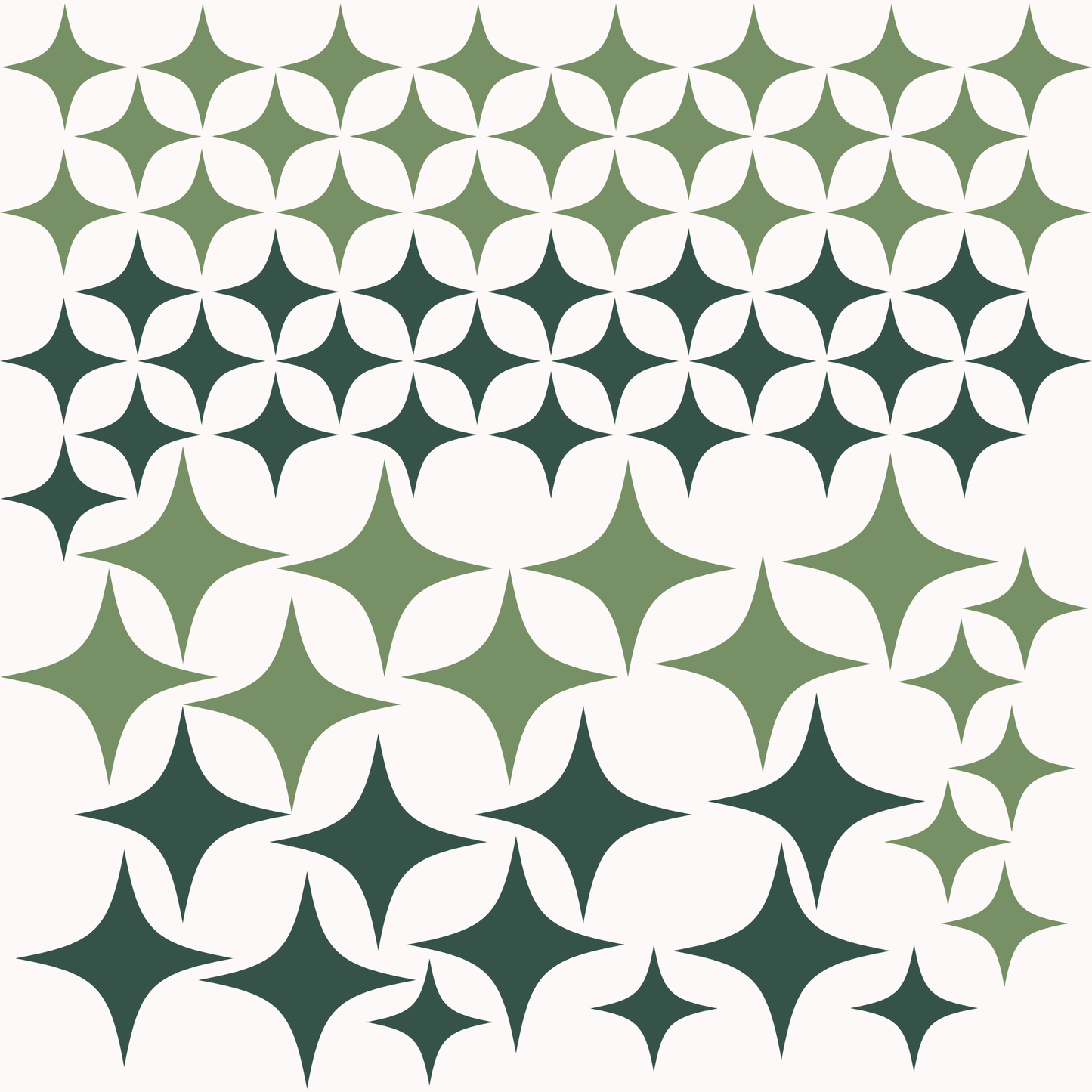 Textile Wall Sticker “Stars” Green colors