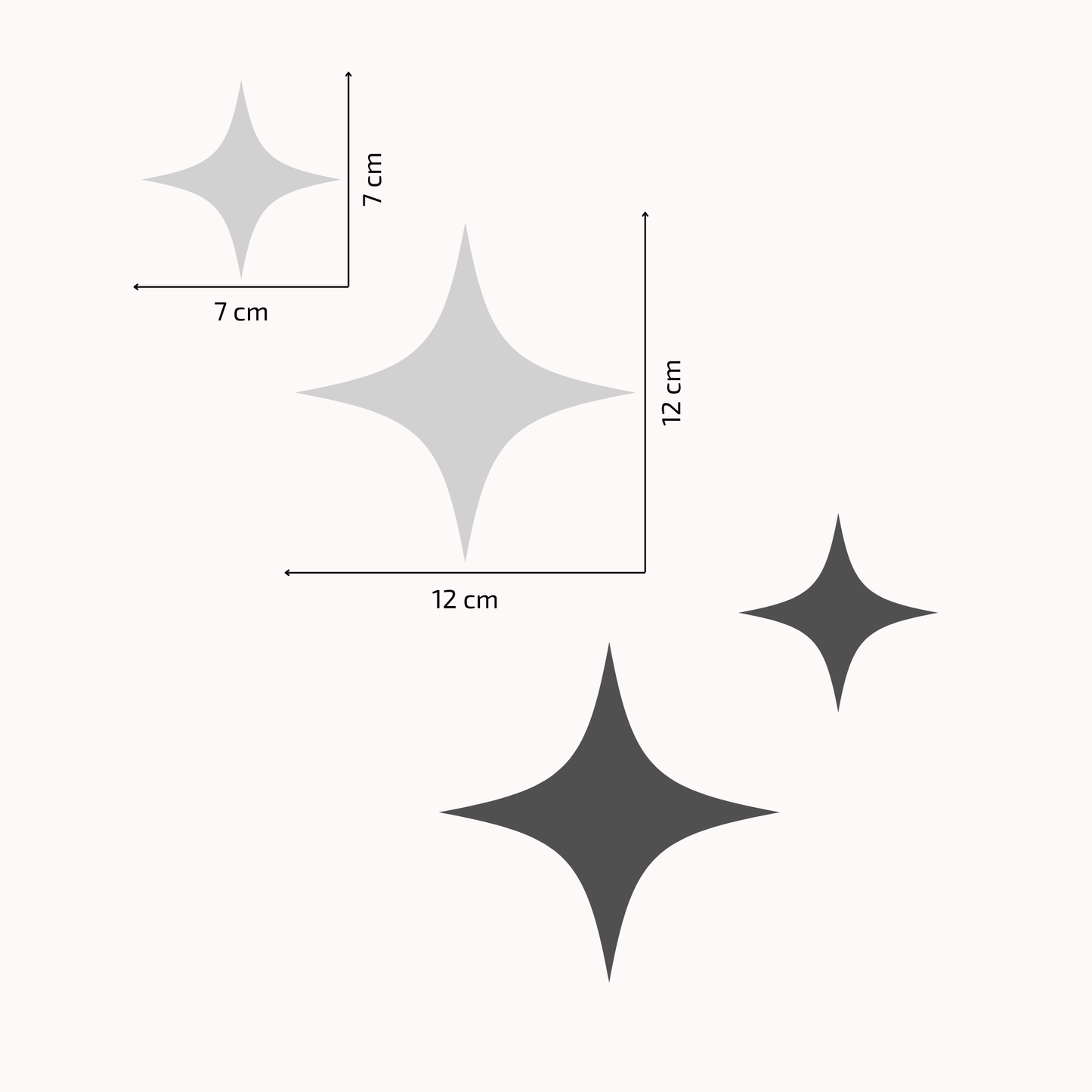 Textile Wall Sticker “Stars” Gray colors