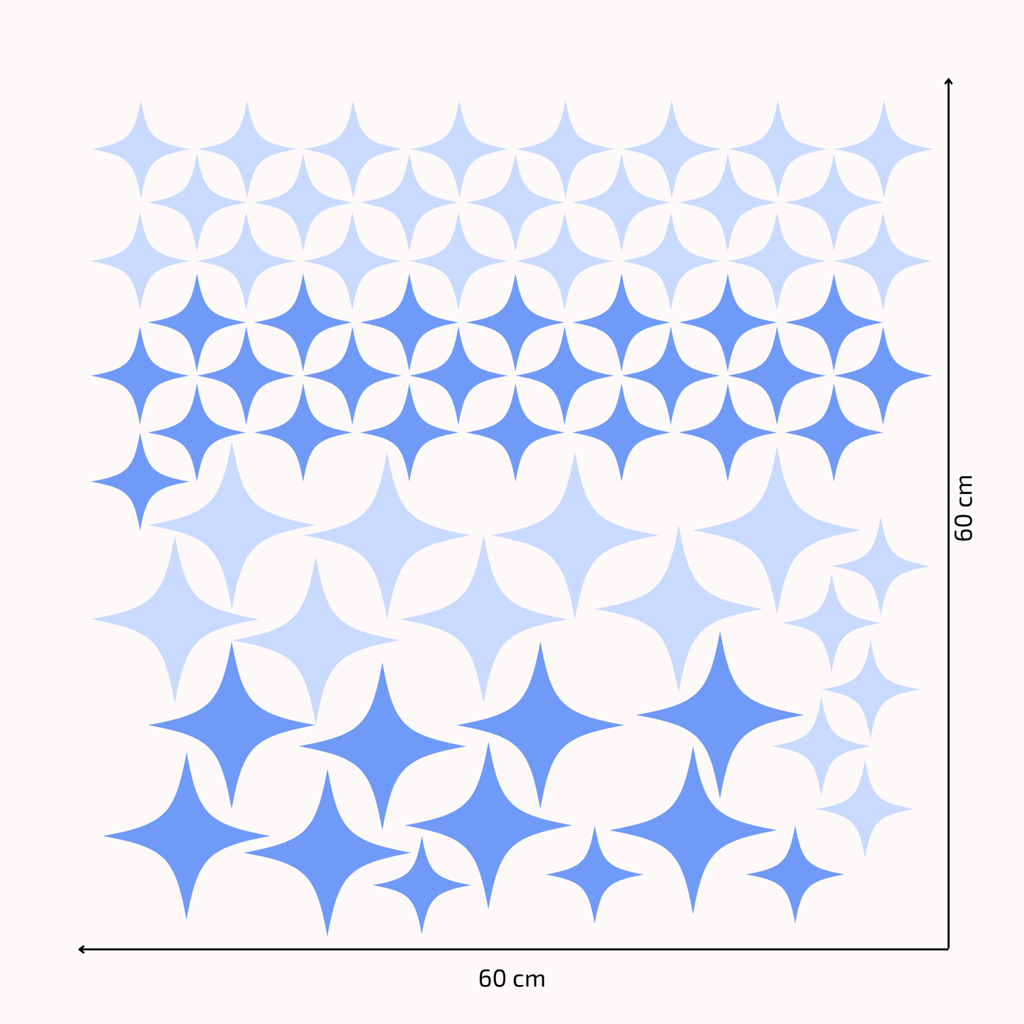 Textile Wall Sticker “Stars” Light blue colors