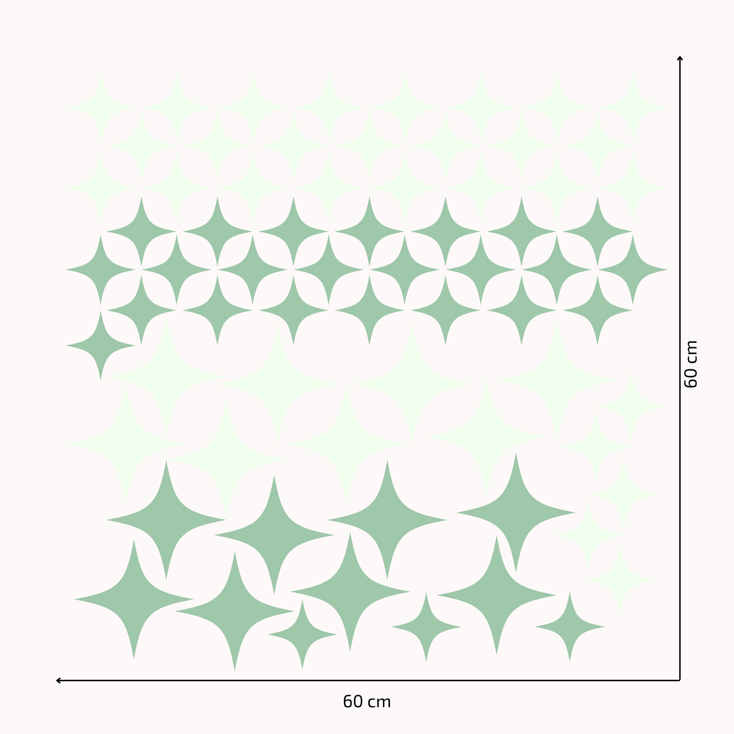 Textile Wall Sticker “Stars” Mint colors