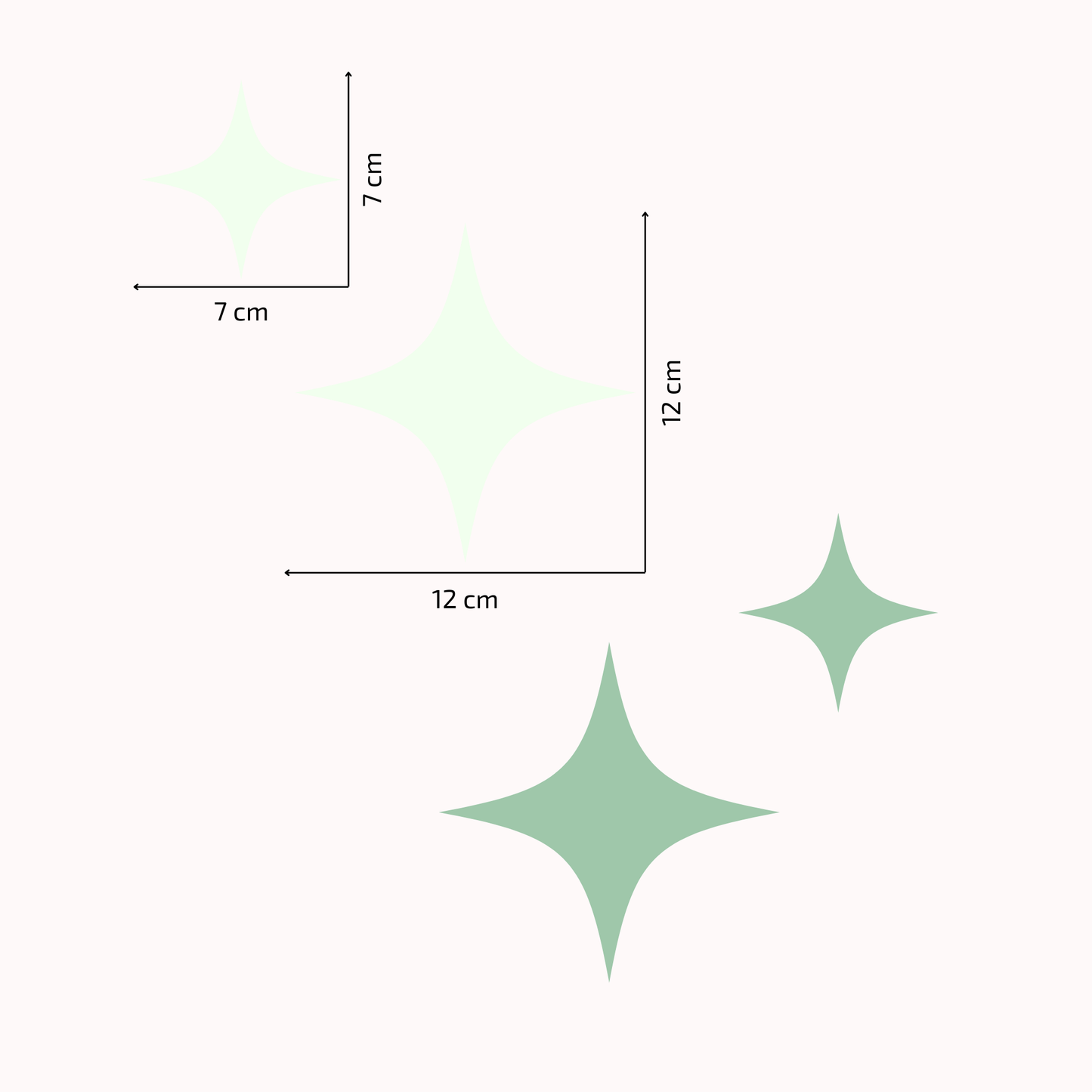 Textile Wall Sticker “Stars” Mint colors