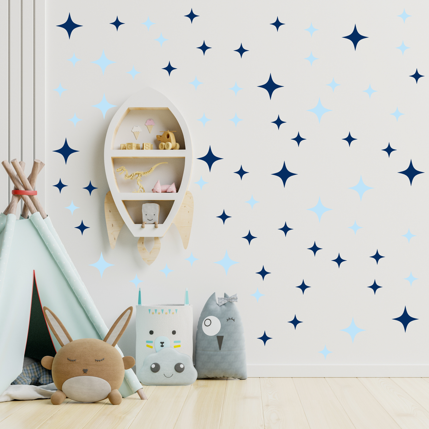 Textile Wall Sticker “Stars” Navy blue colors
