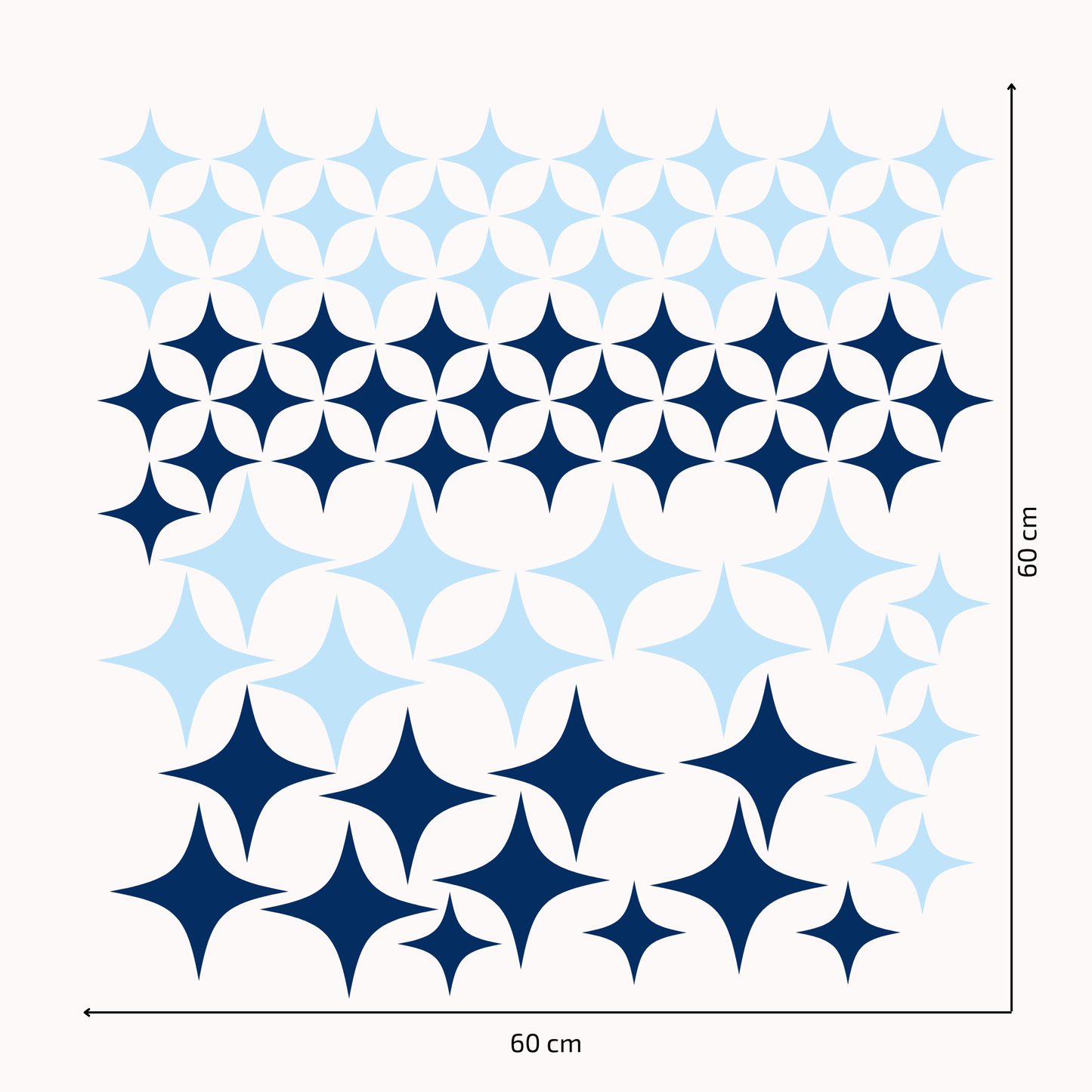 Textile Wall Sticker “Stars” Navy blue colors