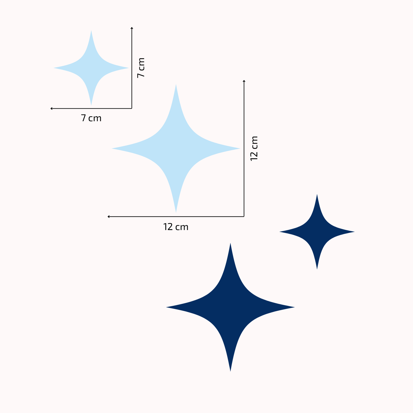 Textile Wall Sticker “Stars” Navy blue colors