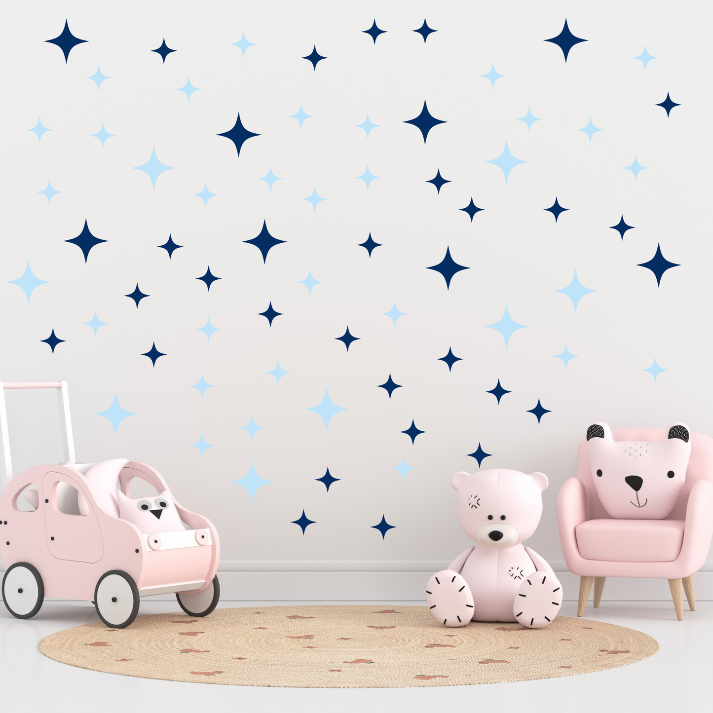 Textile Wall Sticker “Stars” Navy blue colors