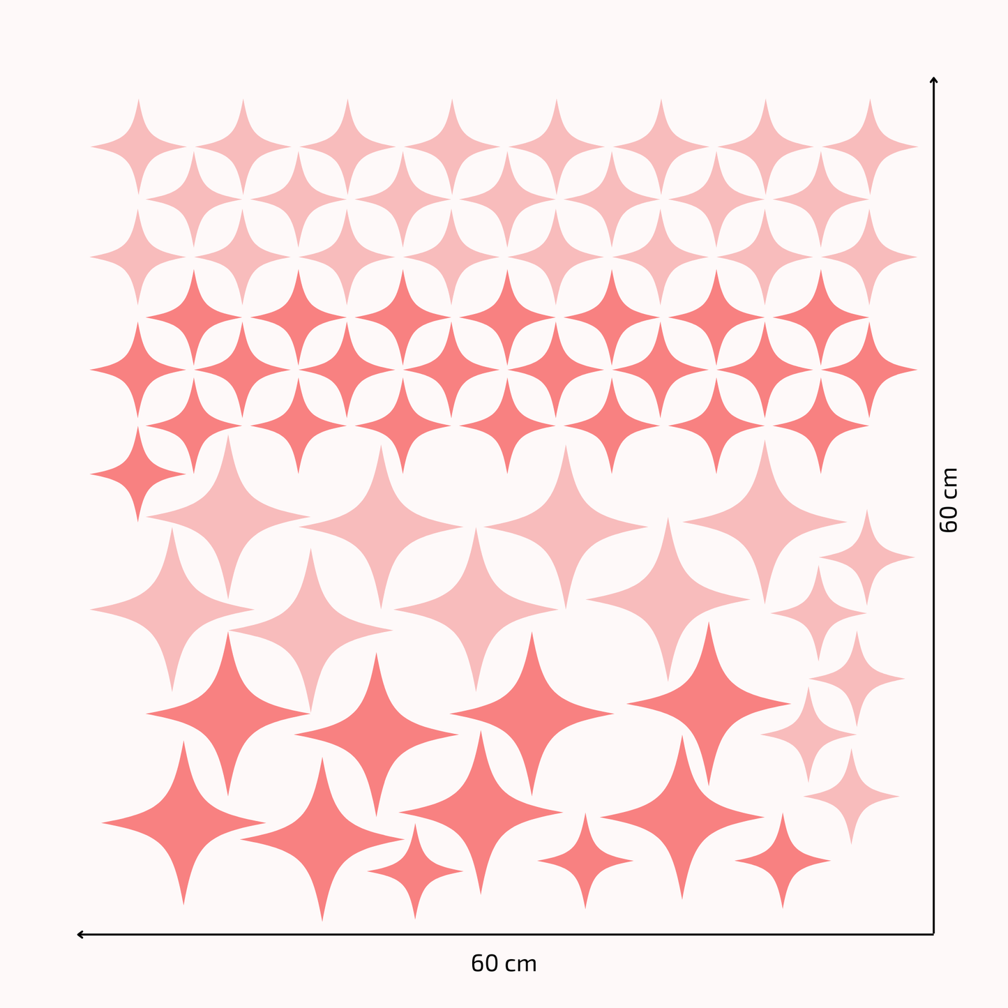 Textile Wall Sticker “Stars” Pink colors