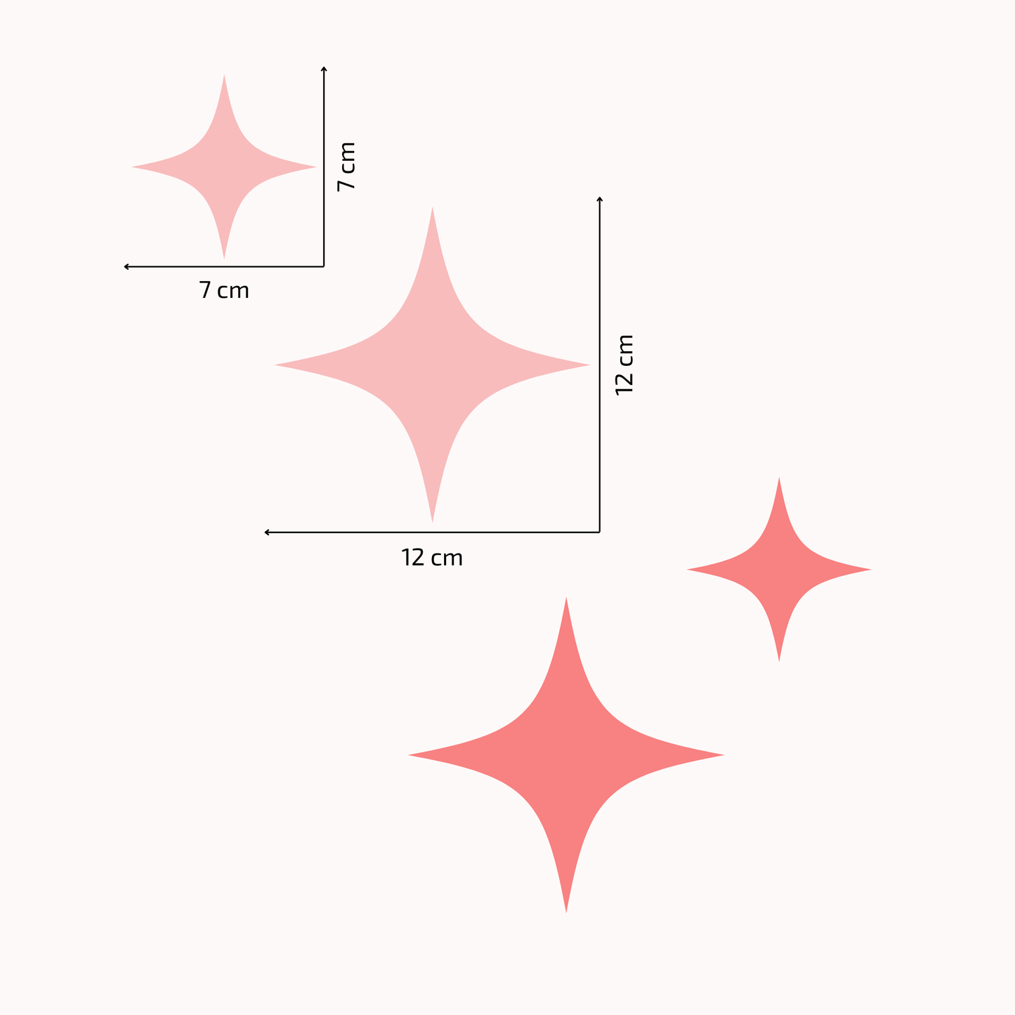 Textile Wall Sticker “Stars” Pink colors