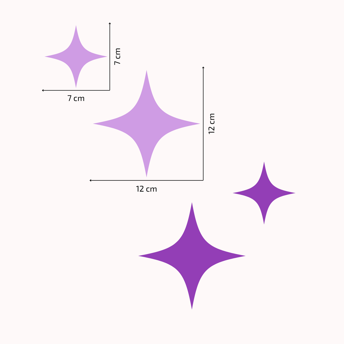 Textile Wall Sticker “Stars” Purple colors