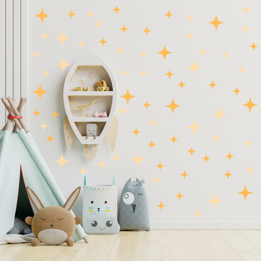 Textile Wall Sticker “Stars” Yellow colors