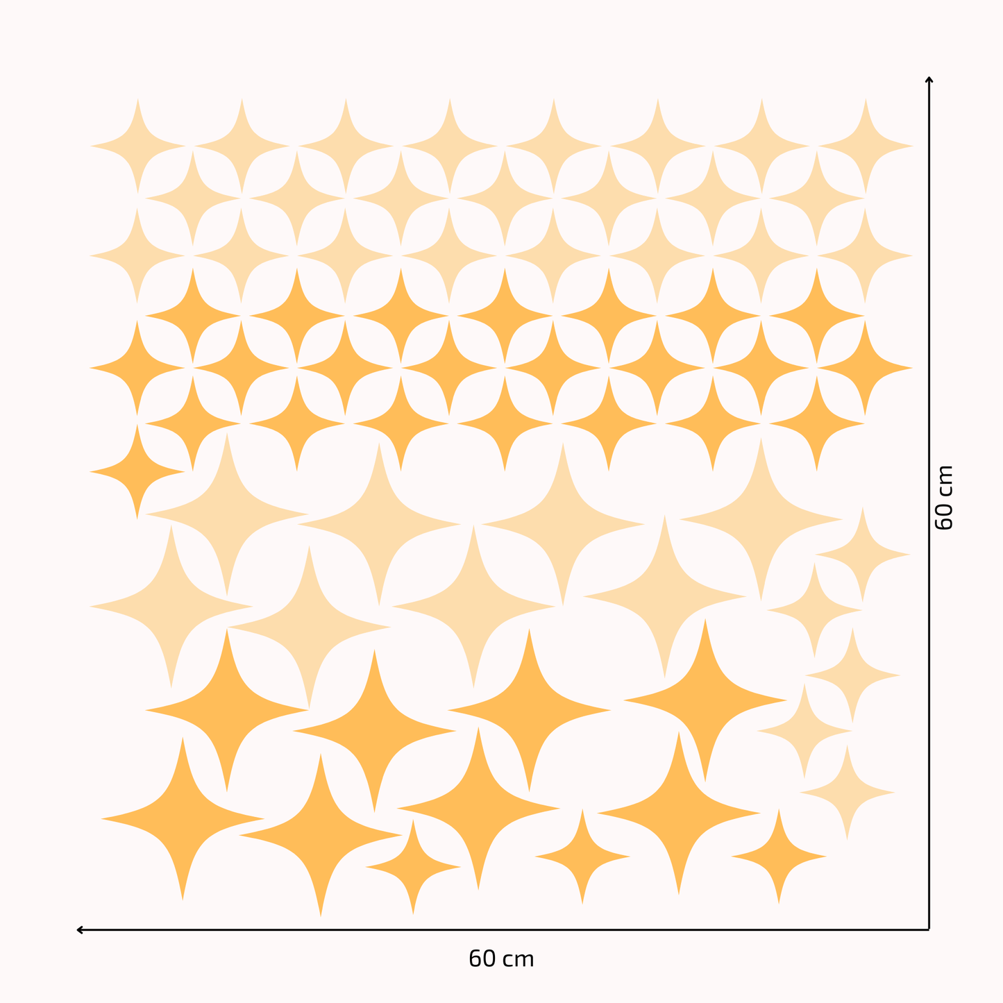 Textile Wall Sticker “Stars” Yellow colors