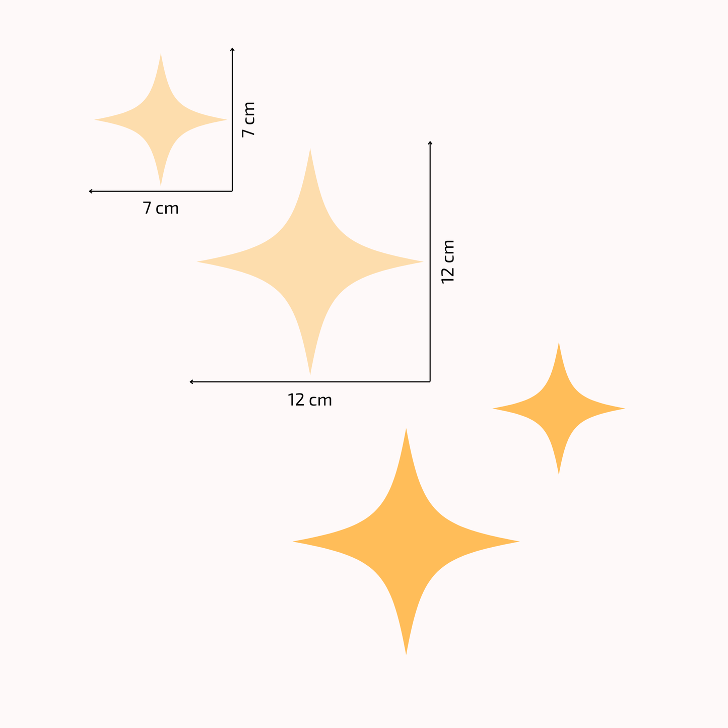 Textile Wall Sticker “Stars” Yellow colors