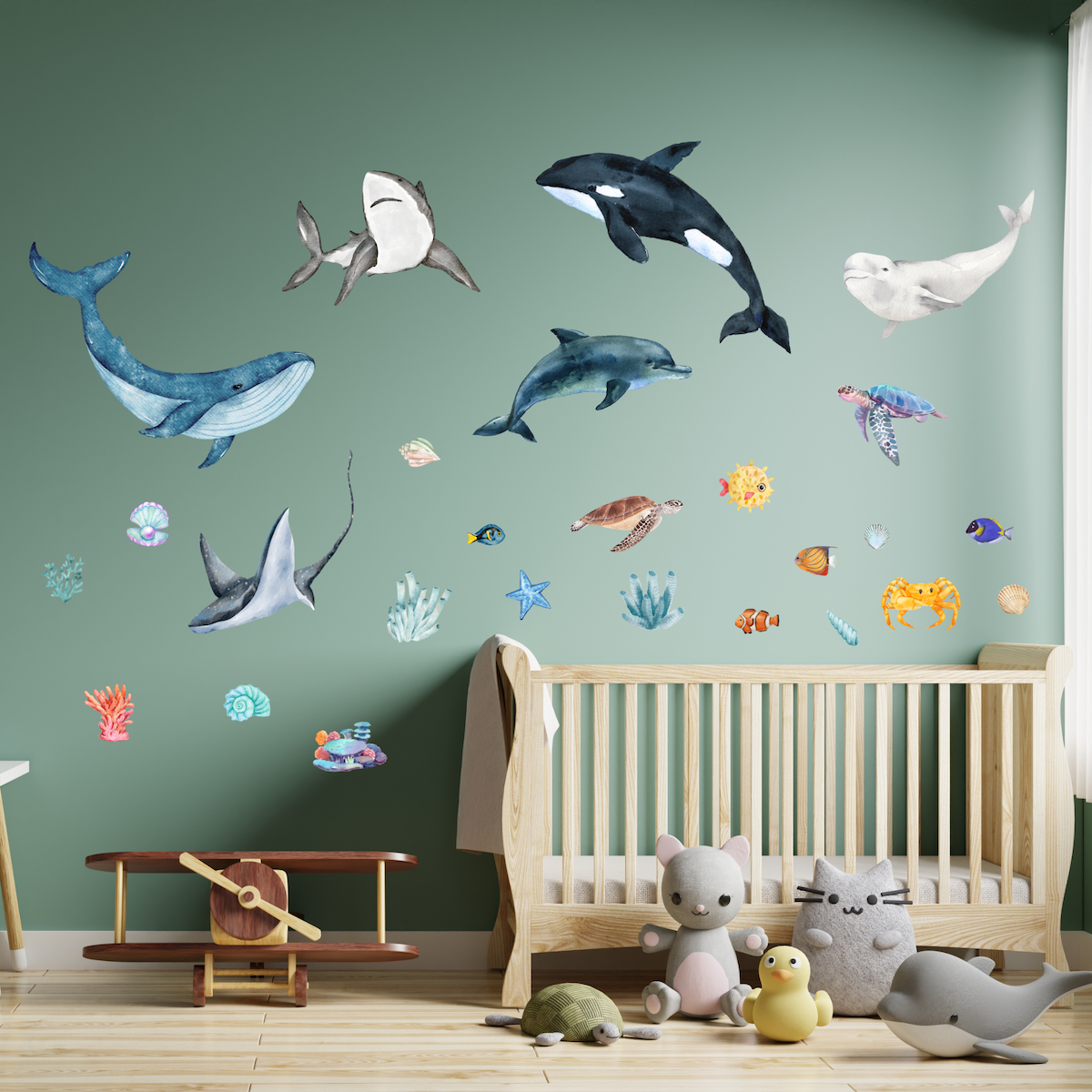 Textile Wall Sticker XXL “Underwater World”