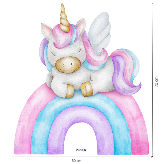 Textile Wall Sticker “Unicorn on a Rainbow”