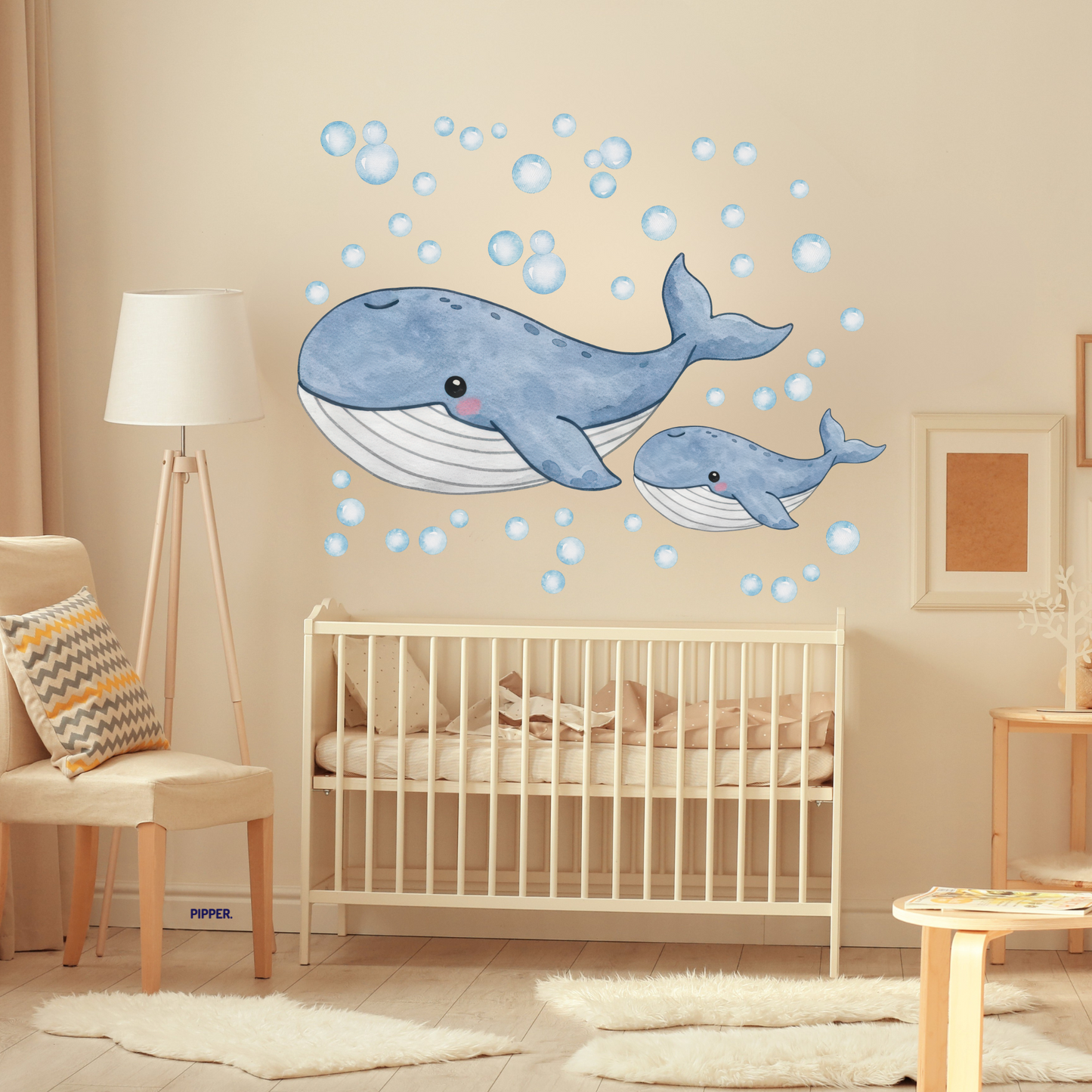 Textile Wall Sticker “Whales”