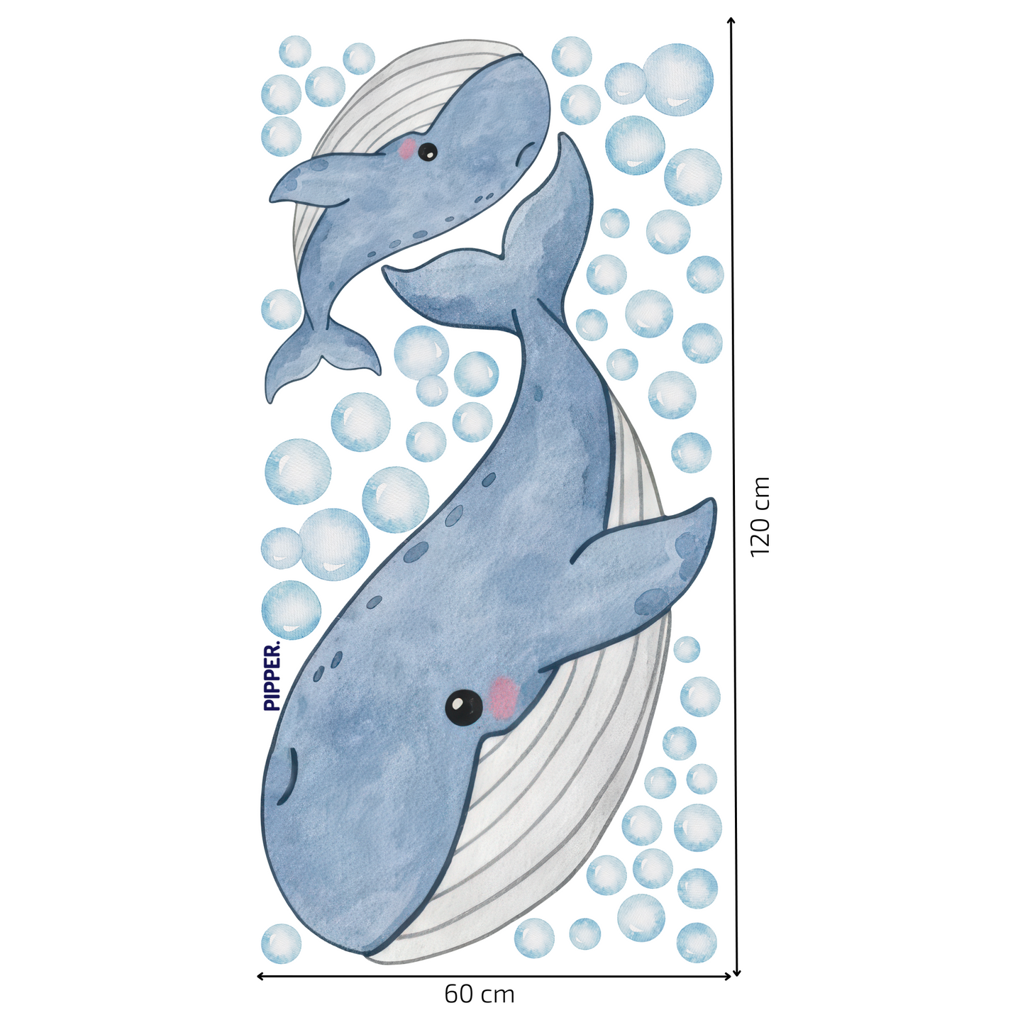 Textile Wall Sticker “Whales”