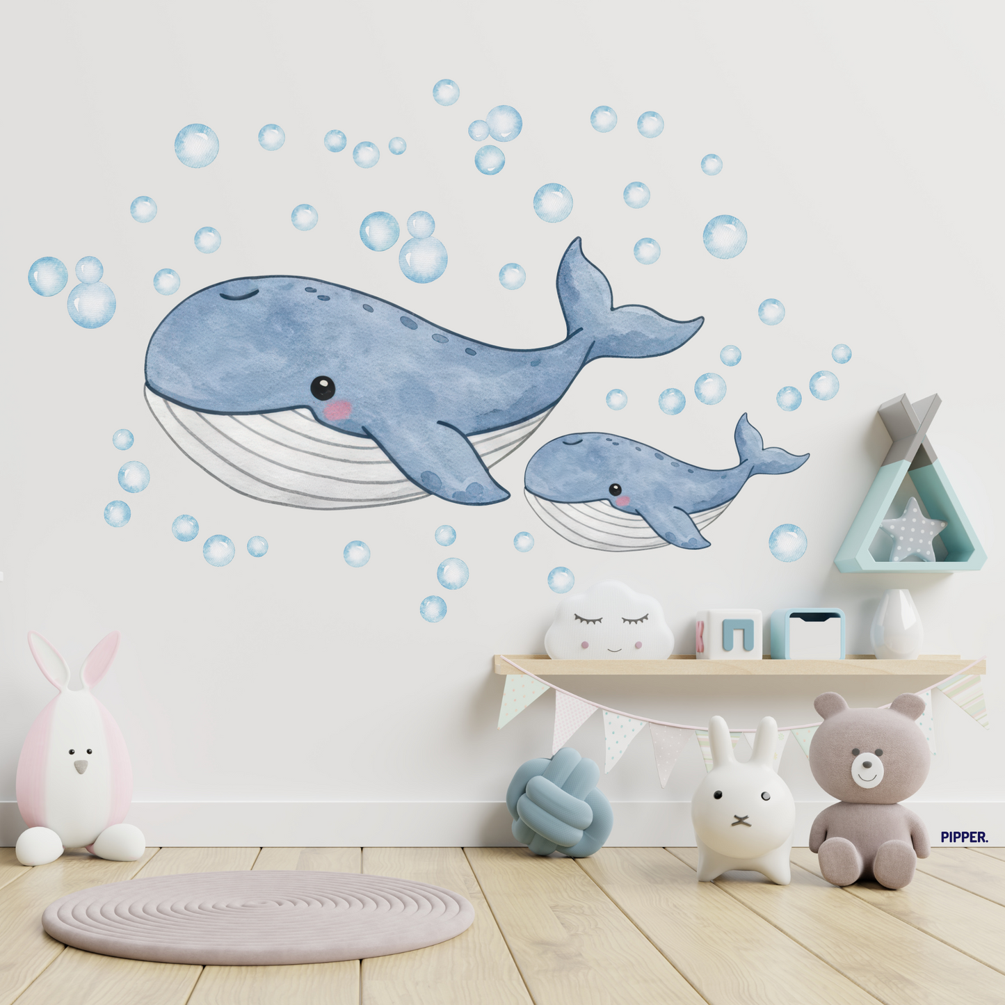 Textile Wall Sticker “Whales”