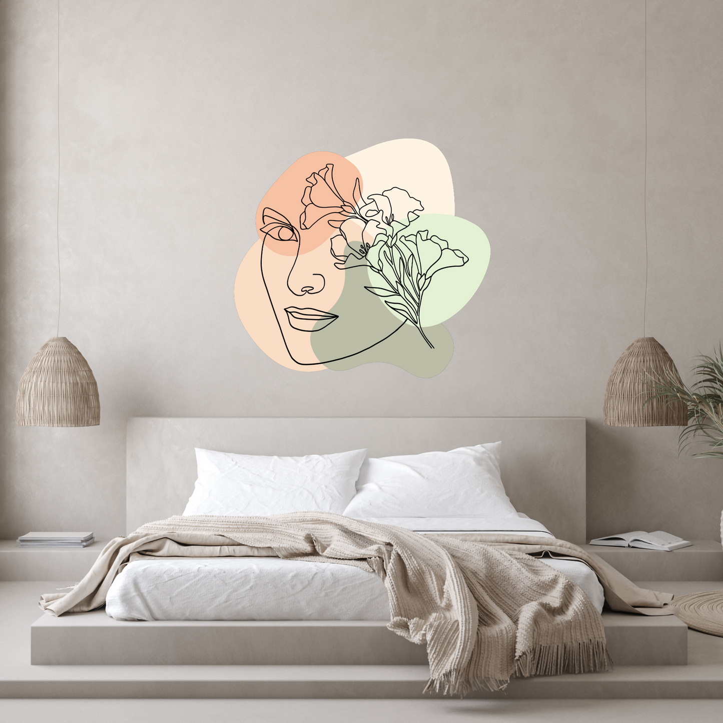 Textile Wall Sticker “Woman’s Face”