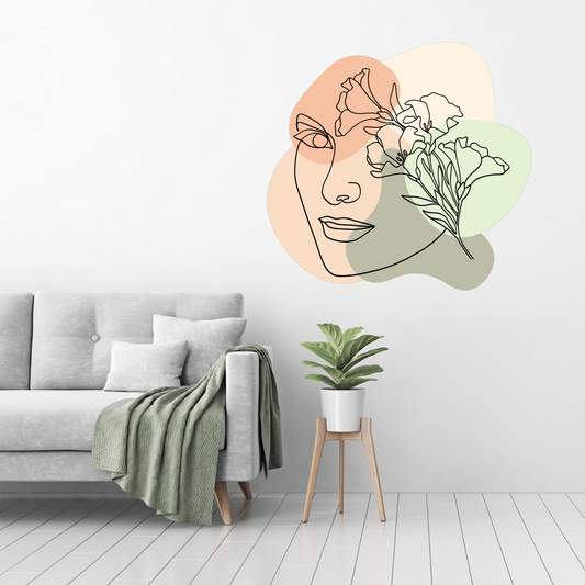 Textile Wall Sticker “Woman’s Face”