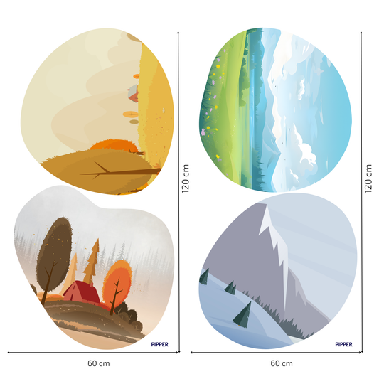 Textile Wall Sticker XXL “Four Seasons”