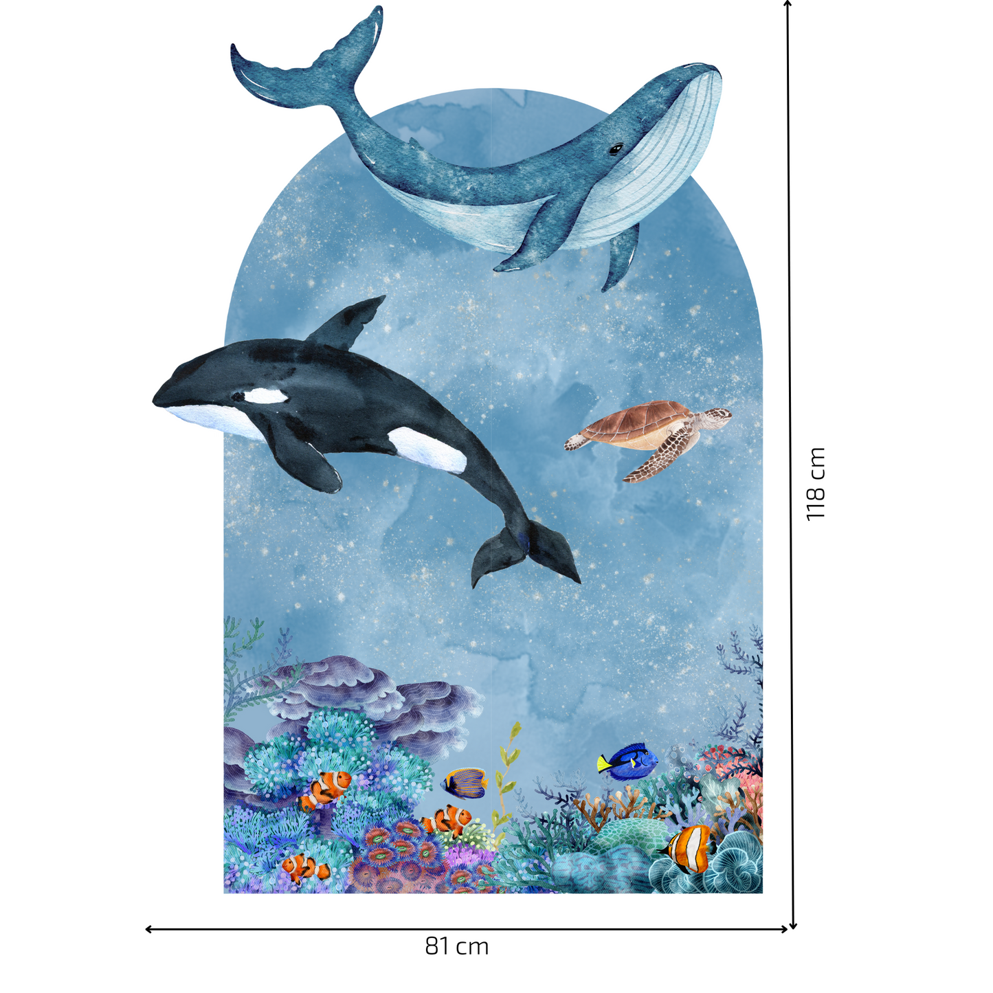 Textile Wall Sticker XXL “Underwater World 2”