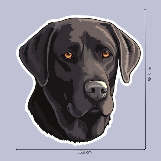 Textile Wall Sticker – “Black Retriever"
