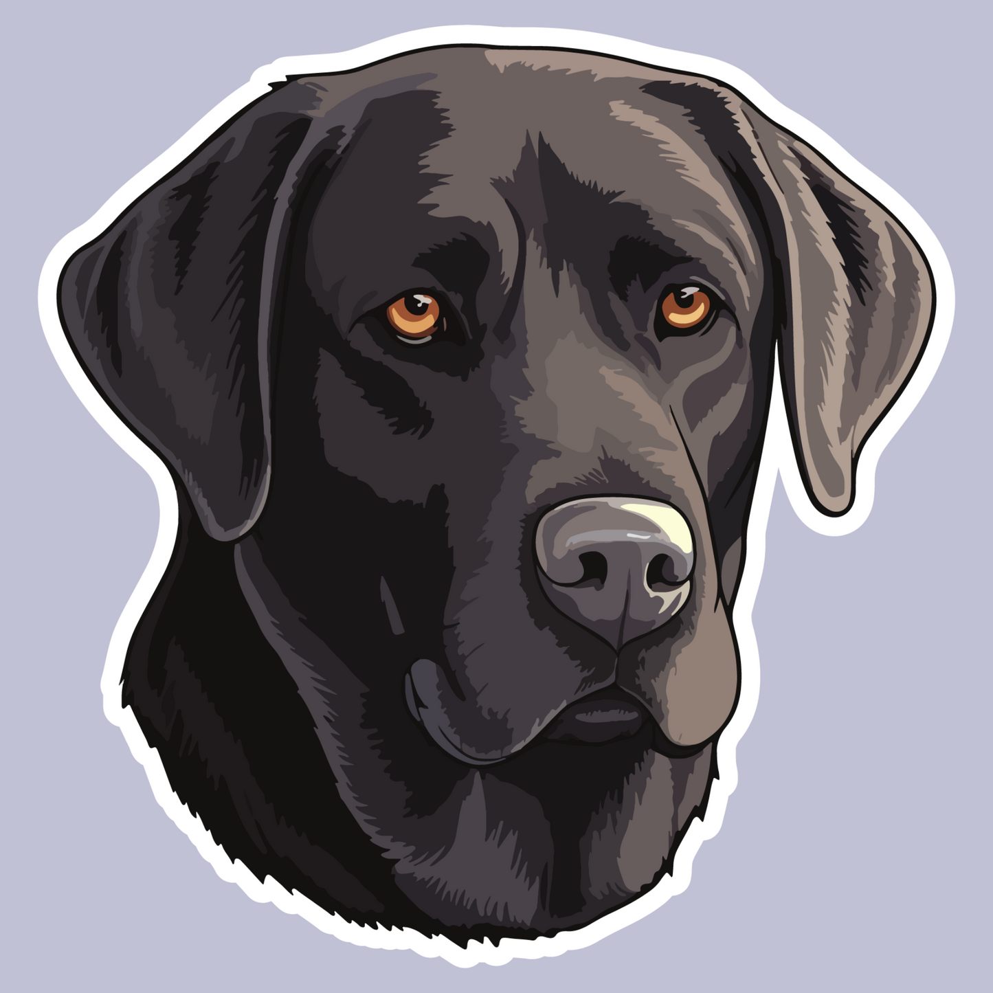 Textile Wall Sticker – “Black Retriever"