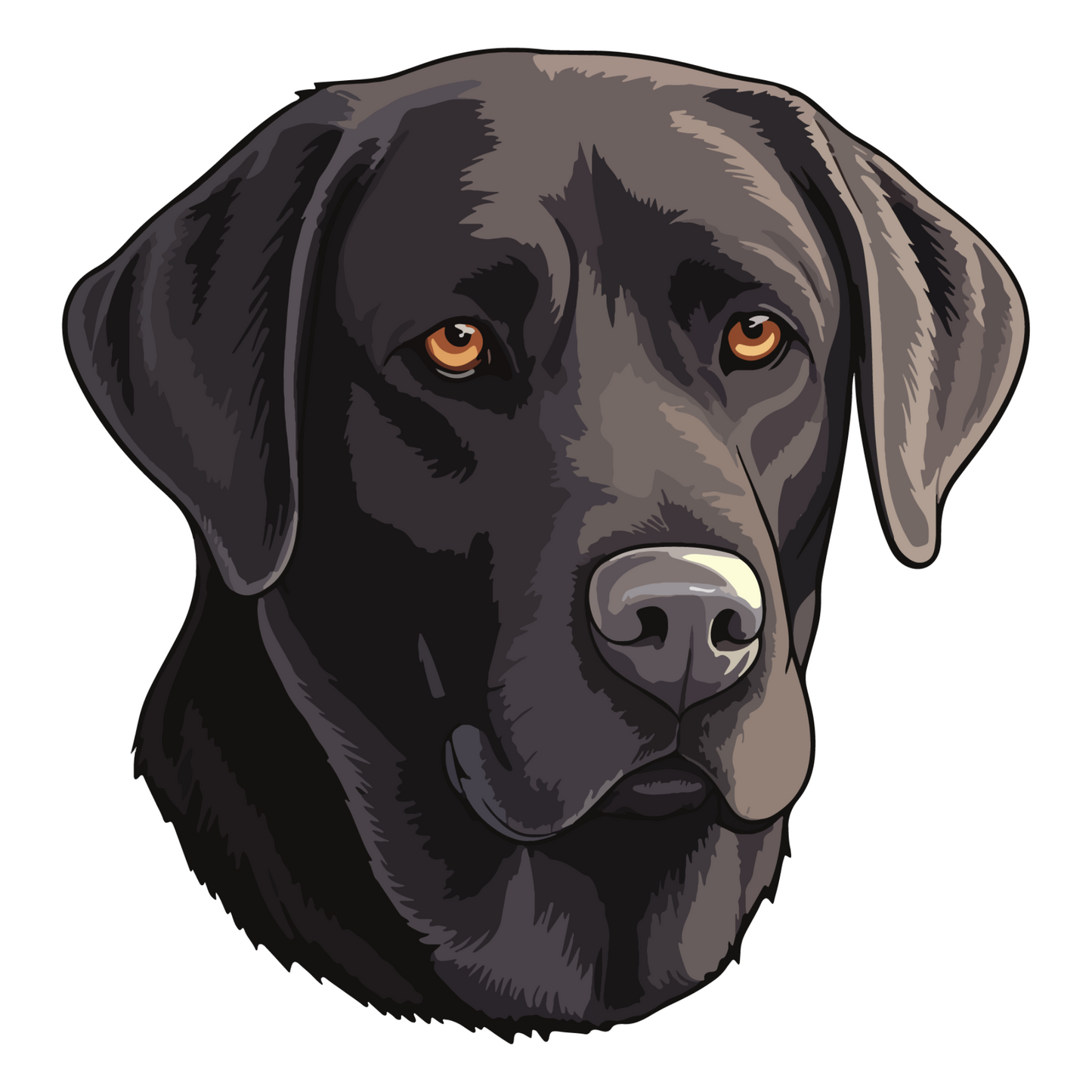 Textile Wall Sticker – “Black Retriever"