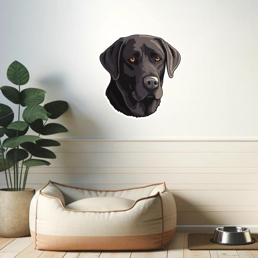 Textile Wall Sticker – “Black Retriever"
