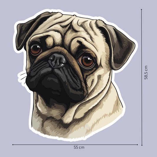 Textile Wall Sticker – “Pug"