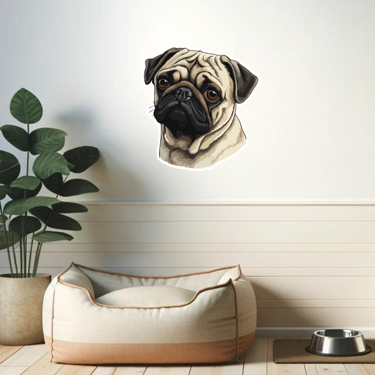 Textile Wall Sticker – “Pug"