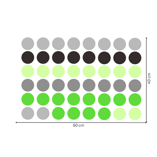 Textile Wall sticker "Colorful dots" Green colors