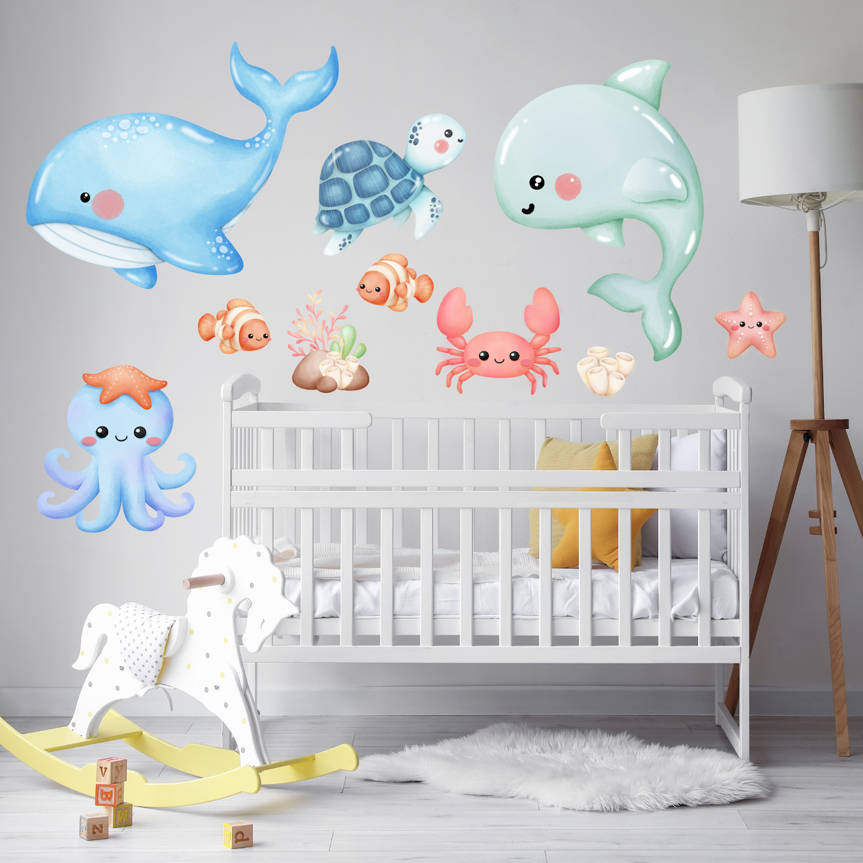 Textile Wall Sticker “Baby Sea World”