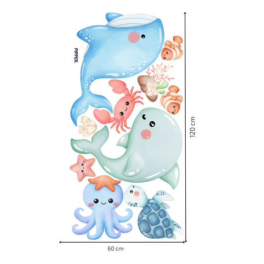 Textile Wall Sticker “Baby Sea World”