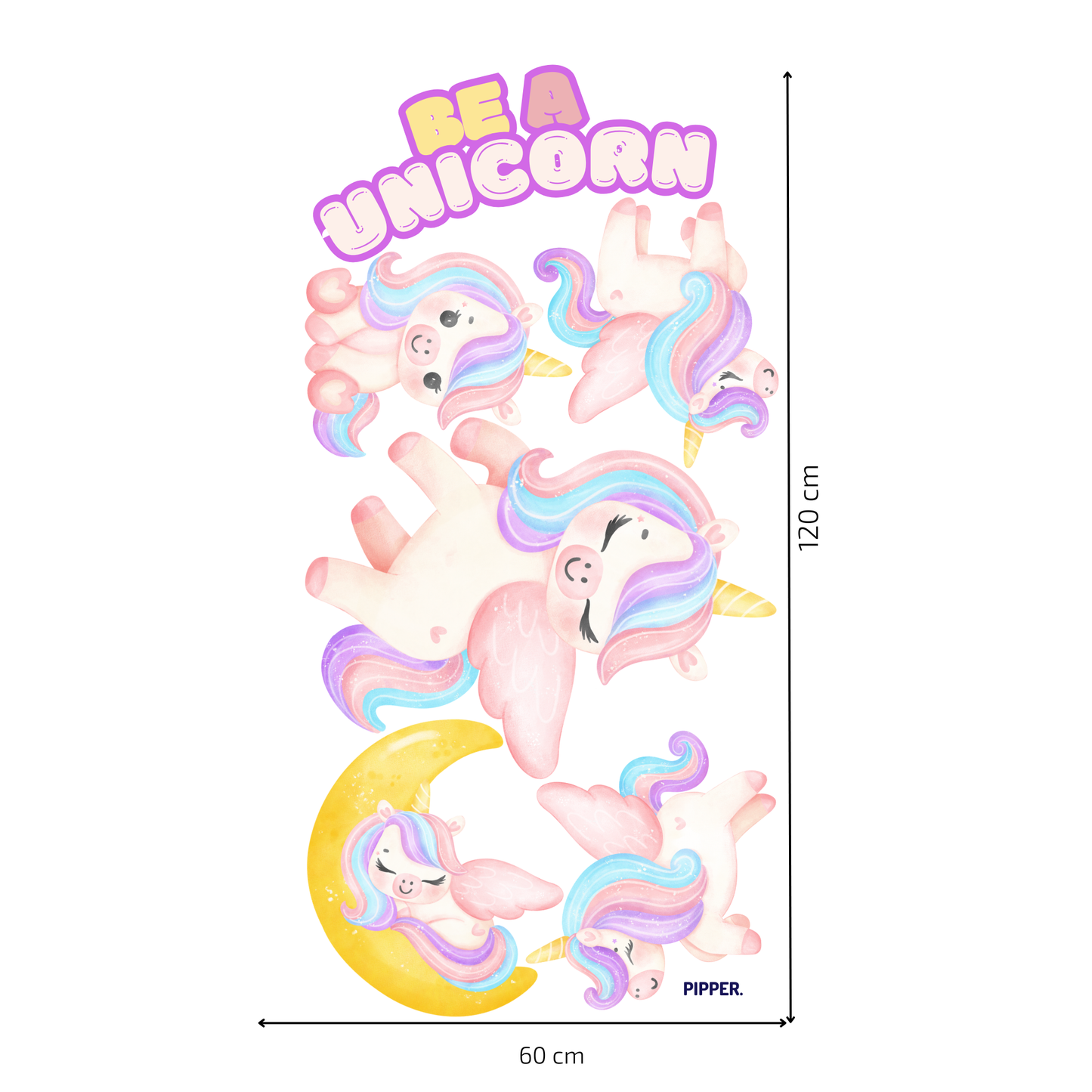 Textile Wall Sticker “Unicorns 2”