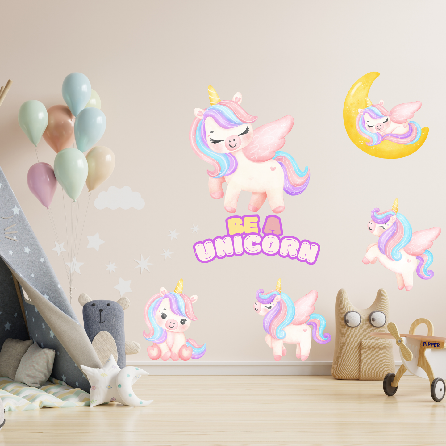 Textile Wall Sticker “Unicorns 2”