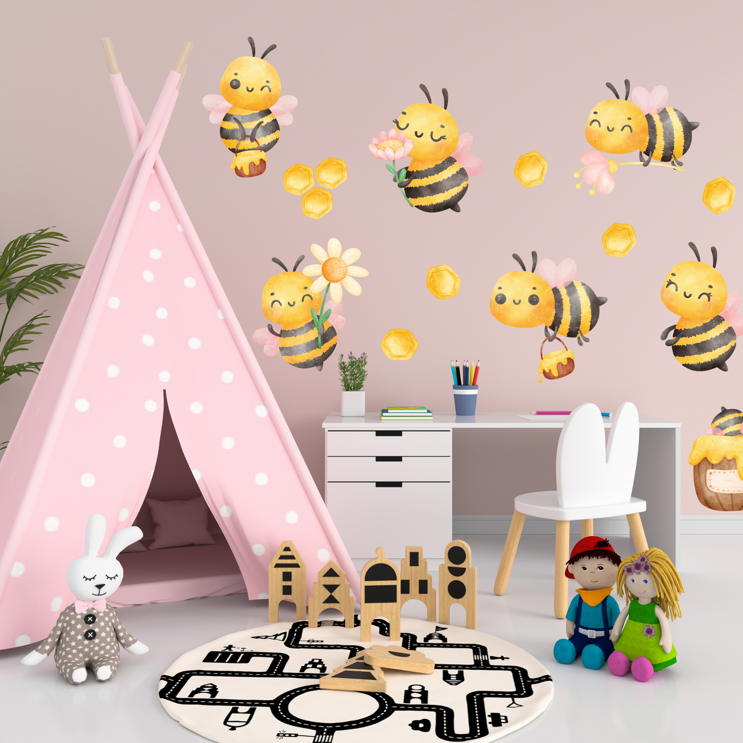 Textile Wall Sticker “Bees”