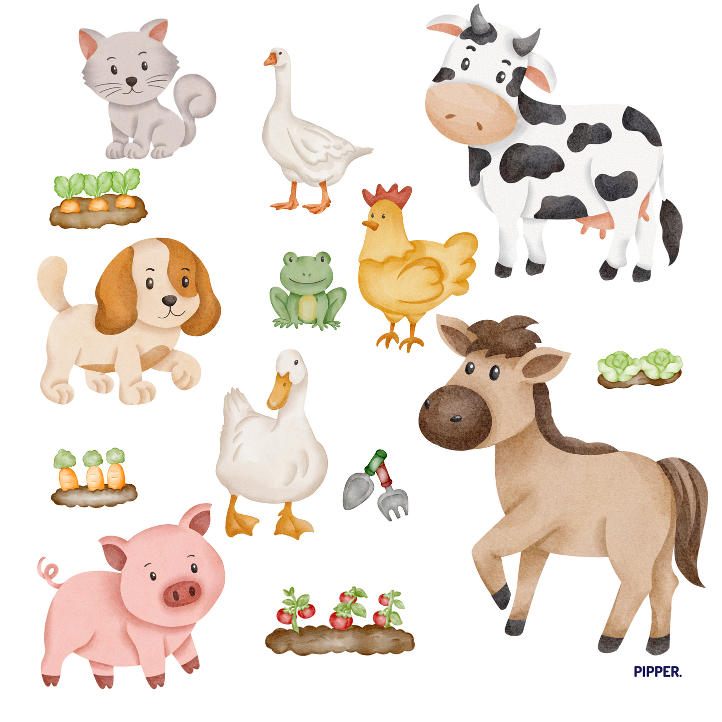 Textile Wall Sticker “Farm Animals 2”
