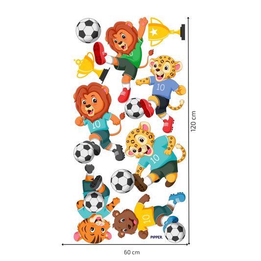 Textile Wall Sticker “Football Animals”